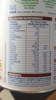 NESTLE-  Bébé P'tite Céréale Céréales aux céréales complètes cacao- dès 6 mois - Boîte de 415g