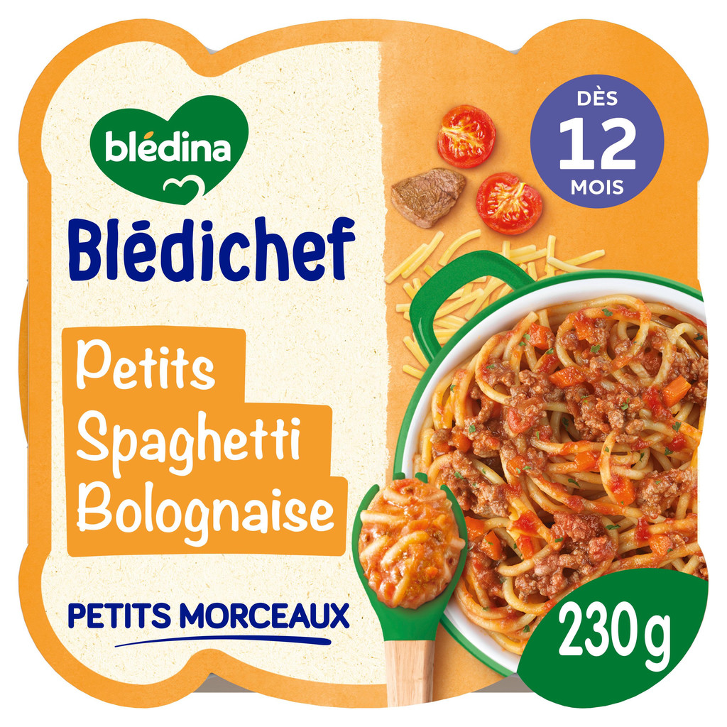 BLEDINA- Blédichef - spaguetti à la bolognaise 12 mois