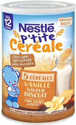 [HB-0000336] NESTLE-  P'tite Céréale aux céréales complètes vanille biscuit - dès 12 mois - Boîte de 415g