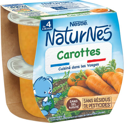 NESTLE-  Naturnes Petits Pots Carottes - Dès 4/6 mois - 2x130g