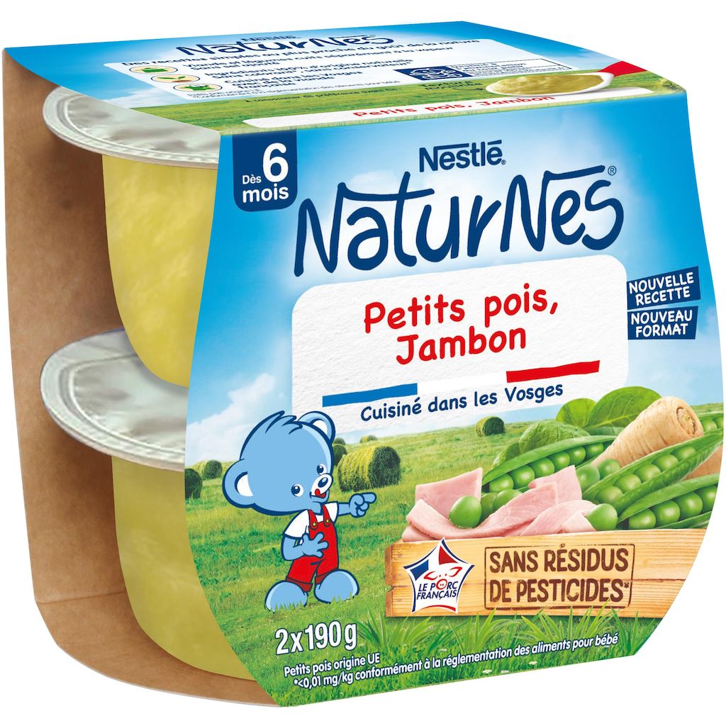 NESTLE- Naturnes Petits pois Jambon dès 6 mois