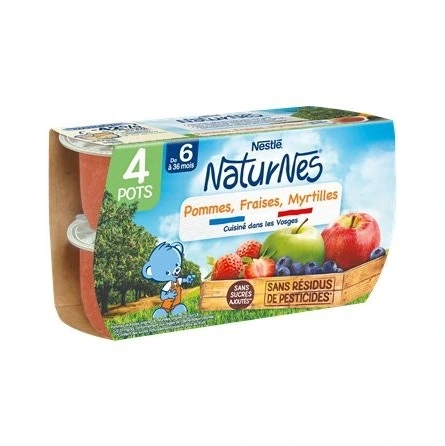 [HB-0000406] NESTLE-  Naturnes pommes fraises myrtilles dès 4 mois