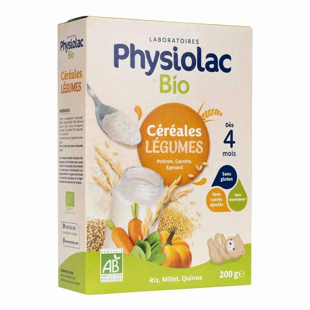 [HB-0000493] PHYSIOLAC Bio céréales légumes dès 4 mois