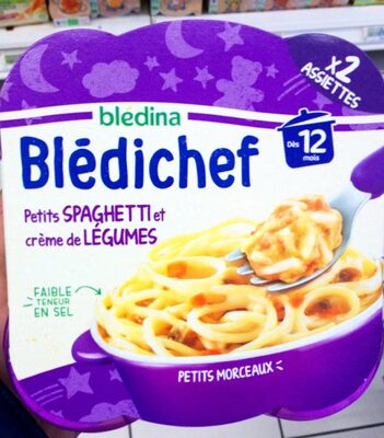 [HB-0000502] BLEDINA- Plat dès 12 mois spaghetti et crème de légumes Blédichef
