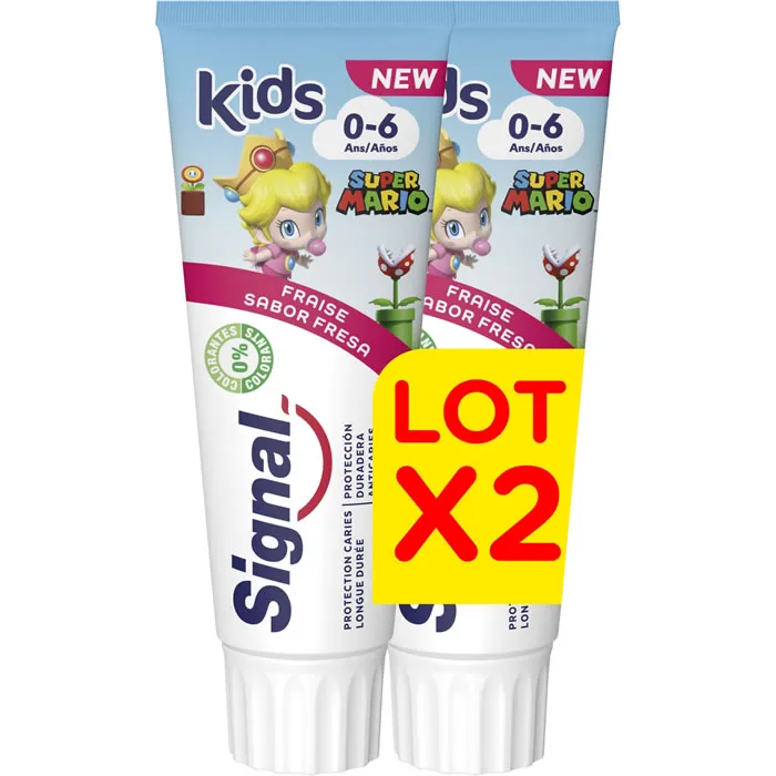 SIGNAL KIDS- Pâte à dentifrice arôme fraise de 0 à 6 ans
