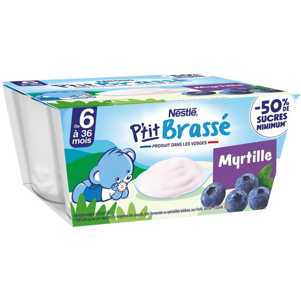 NESTLE- P'tit Brassé Myrtille dès 6 mois