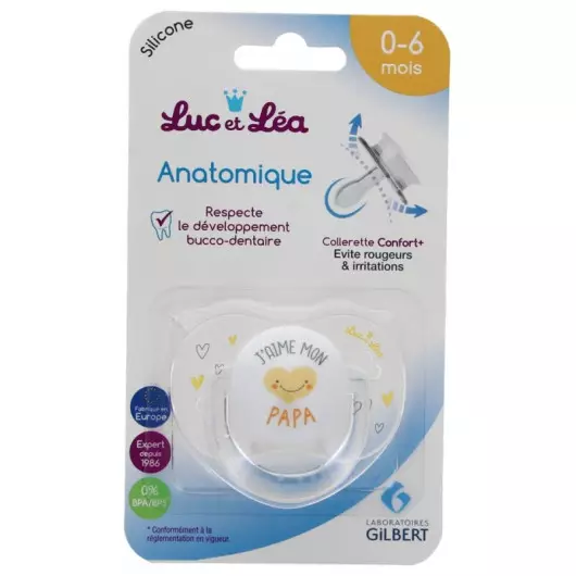 [HB-0000305] Luc et Léa sucette anatomique 0-6 mois
