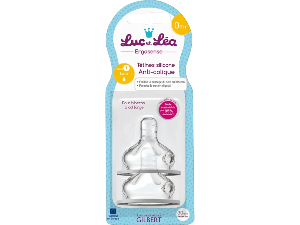 [HB-0000307] Luc et Léa tétines silicone anti-colique 0+