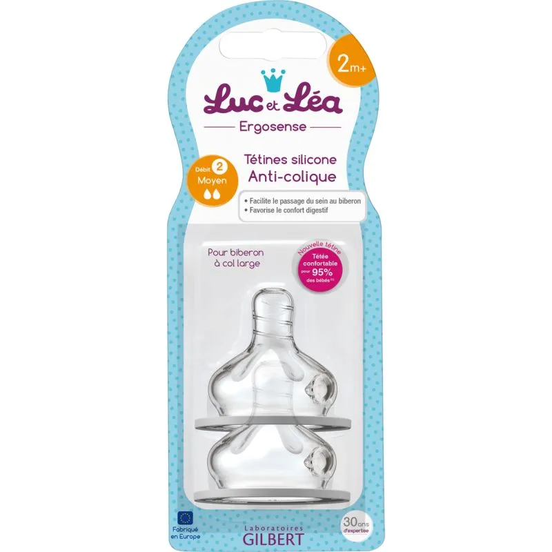 [HB-0000308] Luc et Léa tétines silicone anti-colique 2+