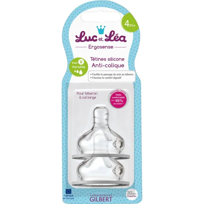 [HB-0000309] Luc et Léa tétines silicone anti-colique 4+