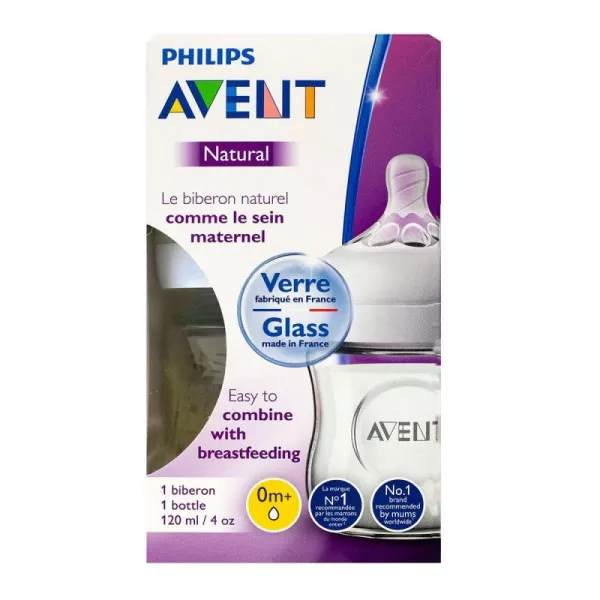 [HB-0000492] Philips Avent biberon natural verre 0+ 120 ml