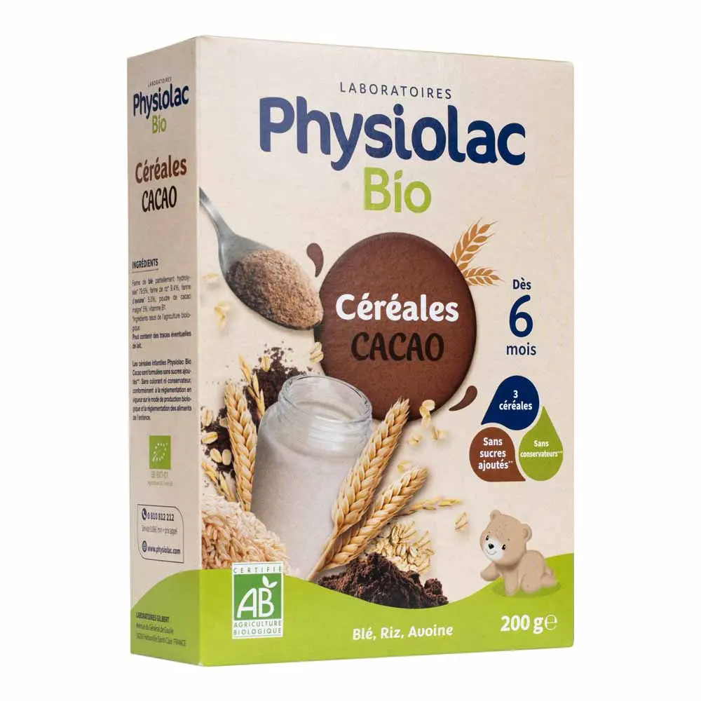 [HB-0000546] PHYSIOLAC BIO CEREALES CACAO dès 6 mois