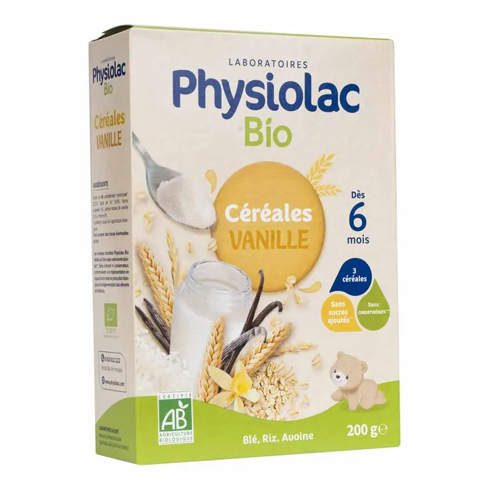PHYSIOLAC BIO CEREALES VANILLE dès 6 mois