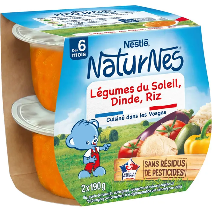 NESTLE-Naturnes légumes du soleil dinde riz dès 6 mois
