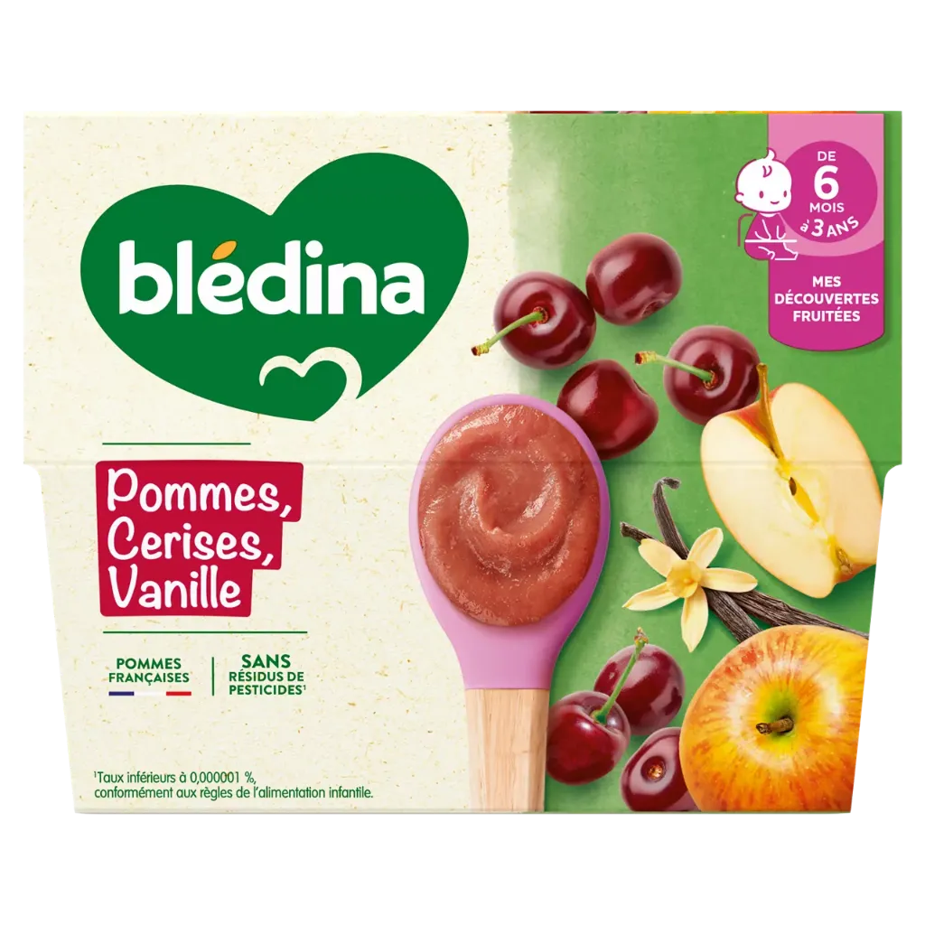 [HB-0000578] BLEDINA- Pommes, Cerises, Vanille dès 6 mois