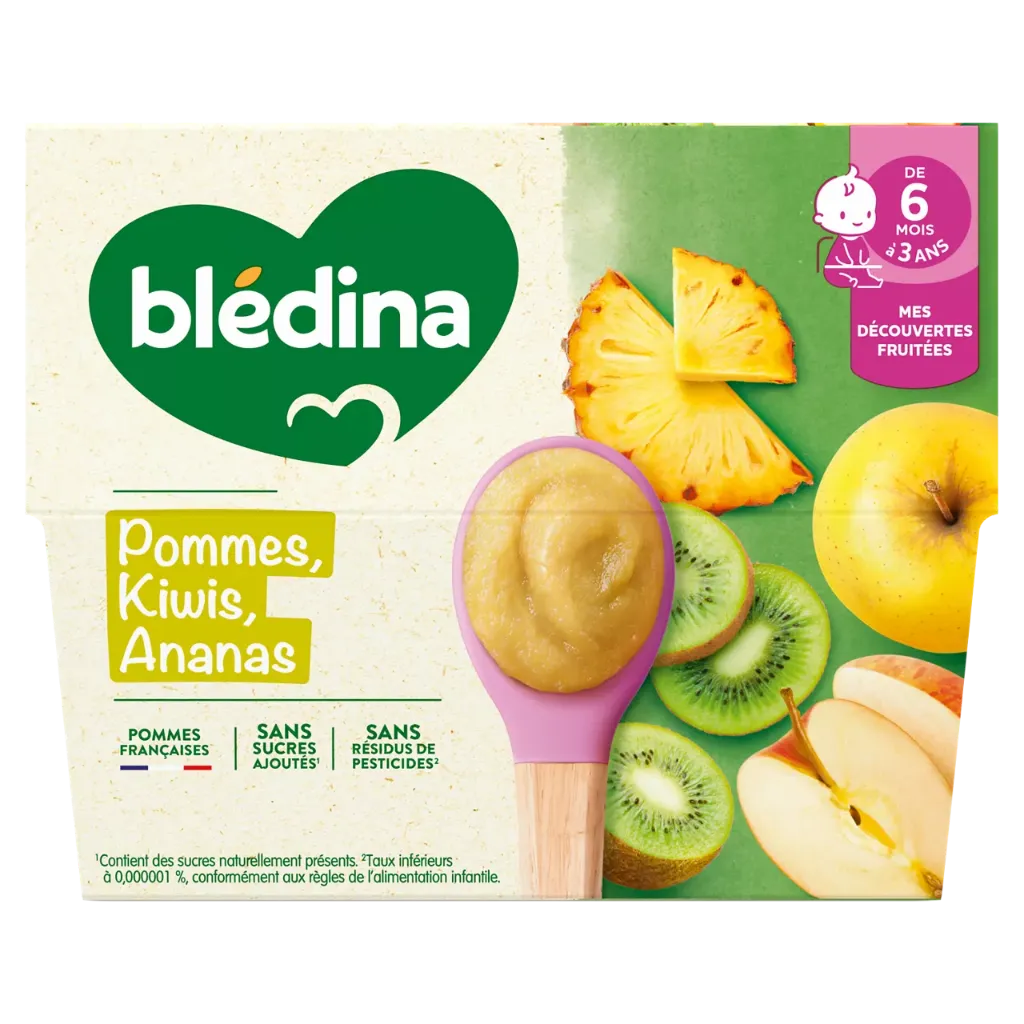 [HB-0000580] BLEDINA- Pommes, Kiwis, Ananas dès 6 mois