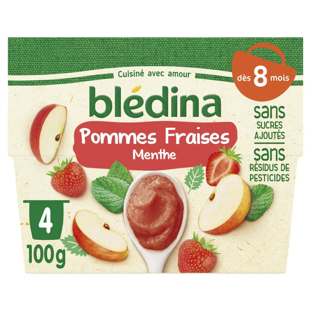 [HB-0000583] BLEDINA- Pommes, Fraises, Menthe dès 8 mois