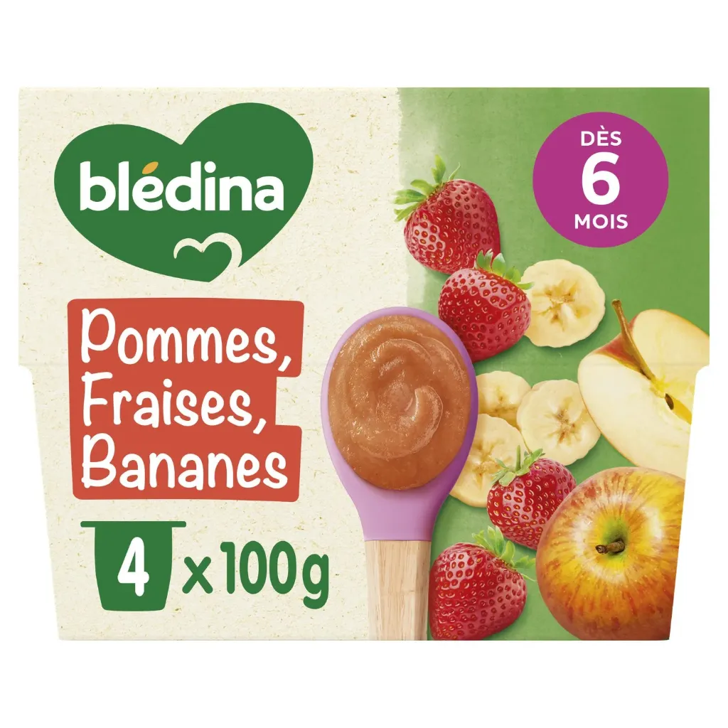 [HB-0000604] BLEDINA- Pommes, Bananes, Fraises dès 6 mois