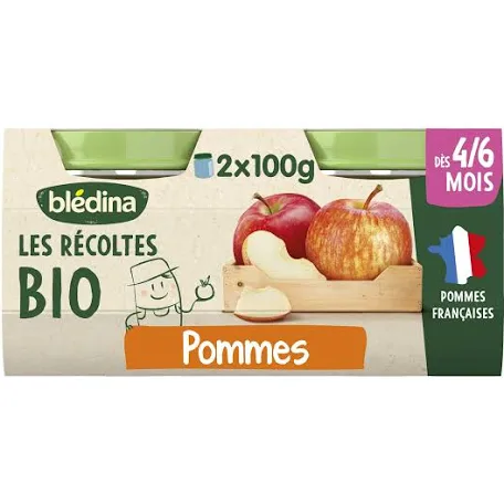 Blédina- Les récoltes Bio pommes dès 4/6 mois