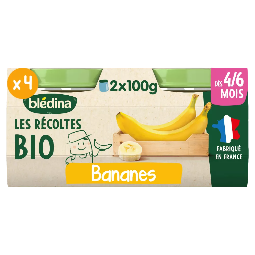 [HB-0000611] Blédina- Les récoltes Bio bananes dès 4/6 mois